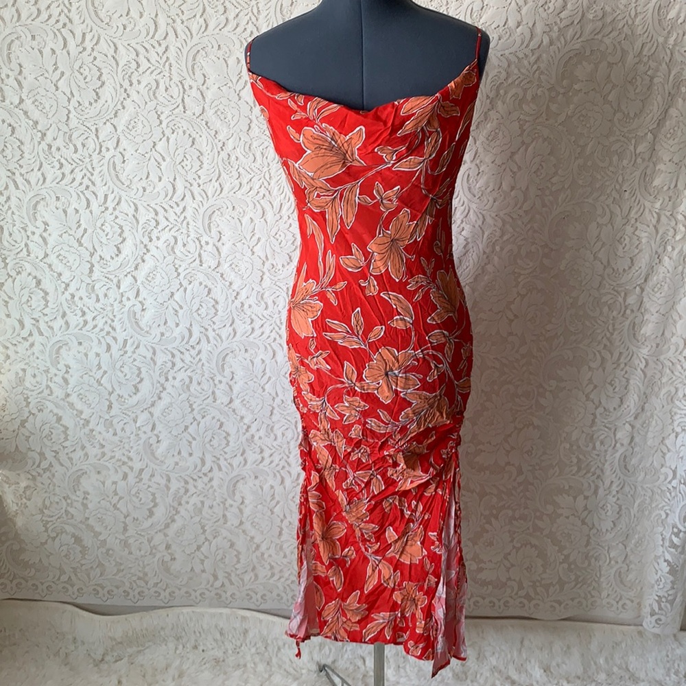 Lavender Brown Tropical Dress